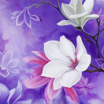 Картина под названием "Blossom" - Anna Steshenko, Подлинное произведение искусства, Акрил