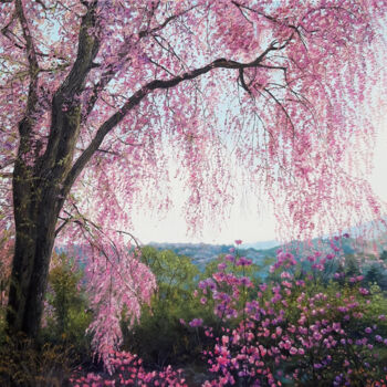 Malarstwo zatytułowany „Pink dreams” autorstwa Anna Steshenko, Oryginalna praca, Olej Zamontowany na Drewniana rama noszy