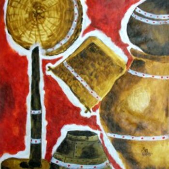 Painting titled "festival of telanga…" by Srinivas Annavaram, Original Artwork