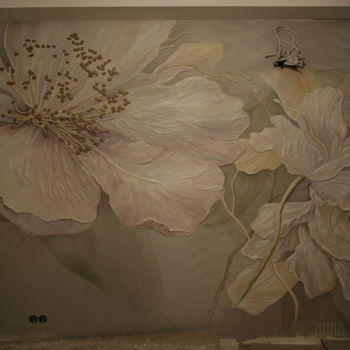 Картина под названием "relief flowers" - Anna Vlaskova, Подлинное произведение искусства
