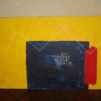 Peinture intitulée "ficelle 3" par Anne Baumer, Œuvre d'art originale, Huile