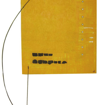 Peinture intitulée "jaune-bille-70x110-…" par Anne Baumer, Œuvre d'art originale, Huile