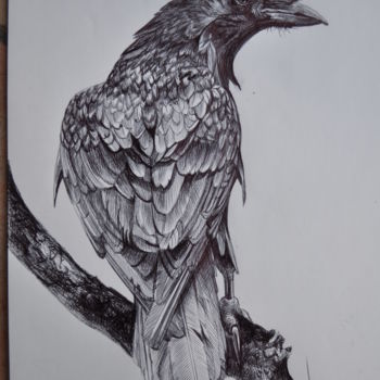 Disegno intitolato "wise-мудрый.jpg" da Anna Bogomolova, Opera d'arte originale, Biro