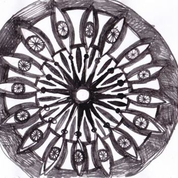 Zeichnungen mit dem Titel "Mandala 4" von Anni Boreiko, Original-Kunstwerk, Andere