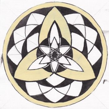 Dessin intitulée "Mandala 6" par Anni Boreiko, Œuvre d'art originale, Autre