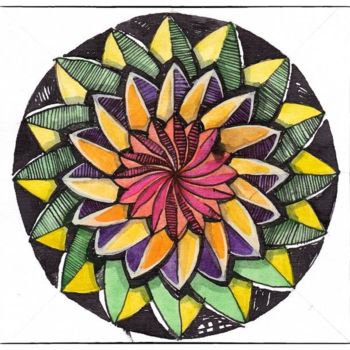 Drawing titled "Mandala 7" by Anni Boreiko, Original Artwork, Other