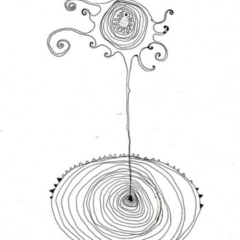 Disegno intitolato "sun" da Anni Boreiko, Opera d'arte originale, Altro