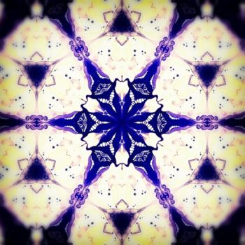 Digital Arts titled "Fractal Flower Blue…" by Anni Boreiko, Original Artwork, 2D Digital Work