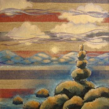 Painting titled "Stones" by Anni Boreiko, Original Artwork, Oil
