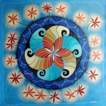 Pintura titulada "Mandala Midsummer (…" por Anni Boreiko, Obra de arte original