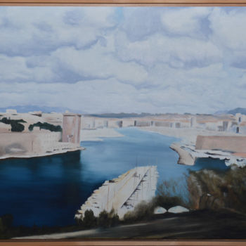 Painting titled "Vieux port" by Anne B, Original Artwork