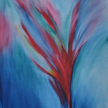 Painting titled "Flamme" by Anne B, Original Artwork