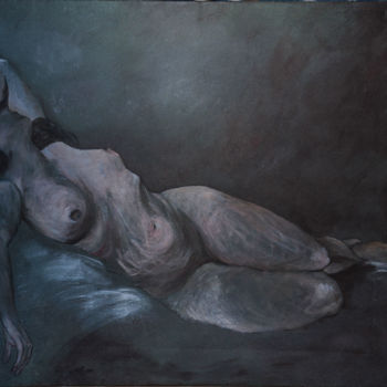 Peinture intitulée "Femme couchée" par Anne B, Œuvre d'art originale