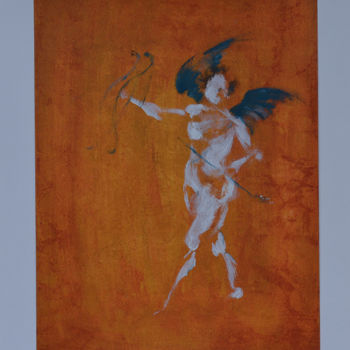 Painting titled "Cupidon" by Anne B, Original Artwork