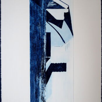 Incisioni, stampe intitolato "Abstraction 4" da Anne Bidaut, Opera d'arte originale, incisione Montato su Altro pannello rig…