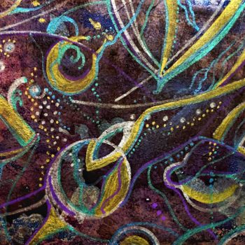 Painting titled "Microcosmos #43" by Anne Brigaud, Original Artwork