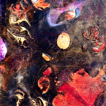 Pintura intitulada "Chute de l’ange rou…" por Anne Brigaud, Obras de arte originais