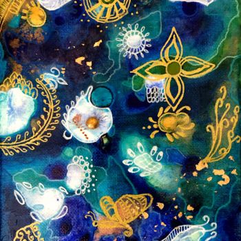 Pintura intitulada "Trésor marin" por Anne Brigaud, Obras de arte originais