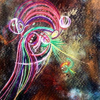 Painting titled "Microcosmos #66" by Anne Brigaud, Original Artwork