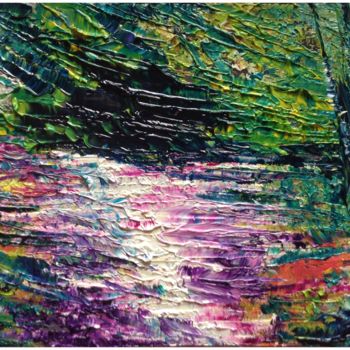 Peinture intitulée "El riu petit" par Anne Brigaud, Œuvre d'art originale