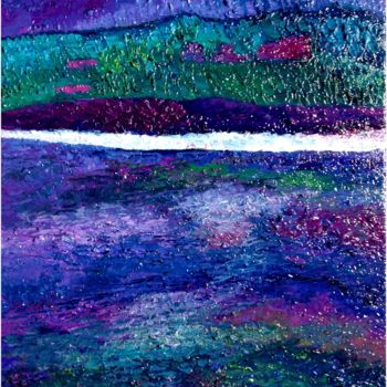 Pittura intitolato "Rivages violets" da Anne Brigaud, Opera d'arte originale