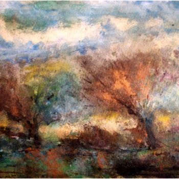 Peinture intitulée "Couleurs d'automne" par Anne Brigaud, Œuvre d'art originale, Encre