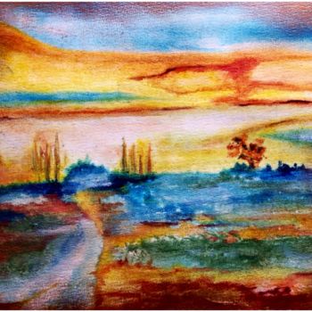 Malerei mit dem Titel "El camí de somni" von Anne Brigaud, Original-Kunstwerk