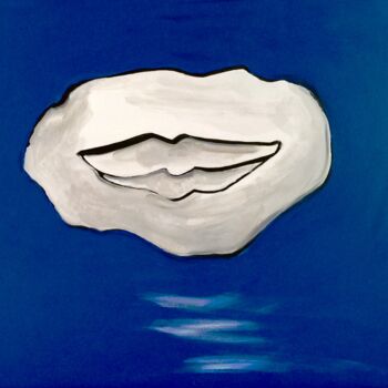 Painting titled "Sourire 3" by Anne Broitman, Original Artwork, Acrylic Mounted on Wood Stretcher frame