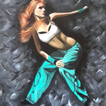 Pintura intitulada "Just dance" por Anne Brunello, Obras de arte originais, Acrílico