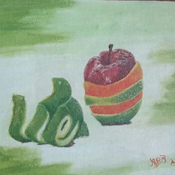 Painting titled "Mix de fruits" by Anne Brunello, Original Artwork, Acrylic