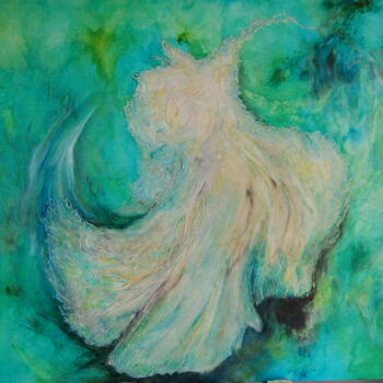 Painting titled "Les jours d'avril o…" by Anne Charbonnier, Original Artwork, Acrylic Mounted on Wood Panel