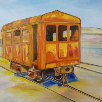 Painting titled "Train.jpg" by Anne Dahirel, Original Artwork