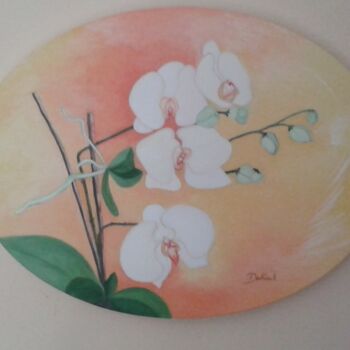 Malerei mit dem Titel "orchidees.jpg" von Anne Dahirel, Original-Kunstwerk, Öl