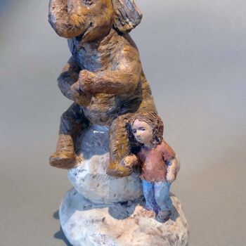 Escultura intitulada "Un peu faché avec m…" por Anne Daucourt, Obras de arte originais, Cerâmica
