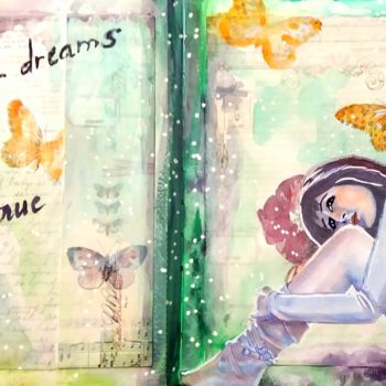 Peinture intitulée "Let your dreams com…" par Anne D'Orion, Œuvre d'art originale