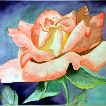 绘画 标题为“Rose pastel” 由Anne D'Orion, 原创艺术品, 水彩