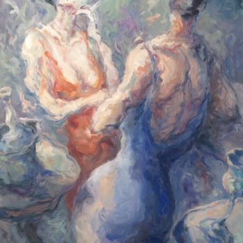 Pittura intitolato "Avant la danse" da Philippe Guerry, Opera d'arte originale, Olio