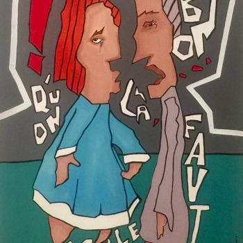 "« La dispute »" başlıklı Tablo Anne Miciak tarafından, Orijinal sanat, Petrol