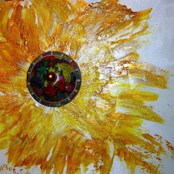 Peinture intitulée "Soleil de Chine" par Anne Geritzen, Œuvre d'art originale, Huile