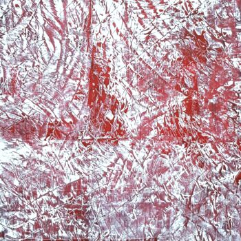 Painting titled "SEA SKIN RED" by Anne Girault Bardaud, Original Artwork, Acrylic