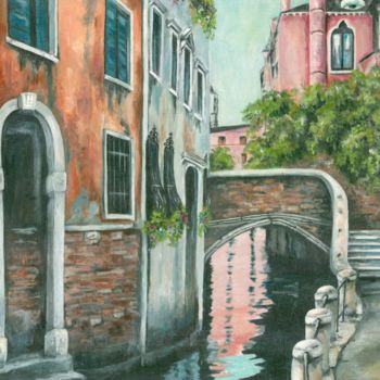 Painting titled "Venice" by Anne Heather Moore, Original Artwork, Oil
