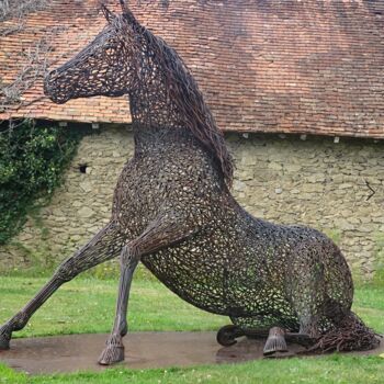 Скульптура под названием "Neverending" - Anne-Joëlle Griveau (JOANN), Подлинное произведение искусства, проволочный
