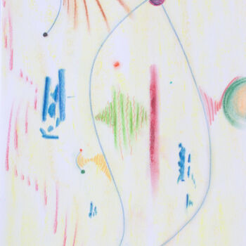 Tekening getiteld "Événements infinis" door Anne Laure Klein, Origineel Kunstwerk, Pastel