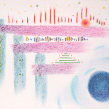 Tekening getiteld "Connaissances infin…" door Anne Laure Klein, Origineel Kunstwerk, Pastel