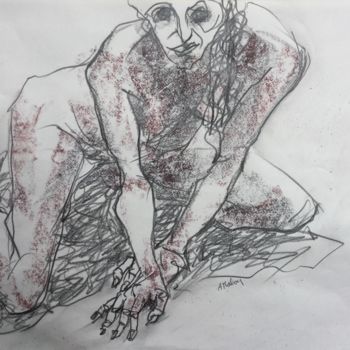 Disegno intitolato "nus  2" da Anne Malvy, Opera d'arte originale, Pastello