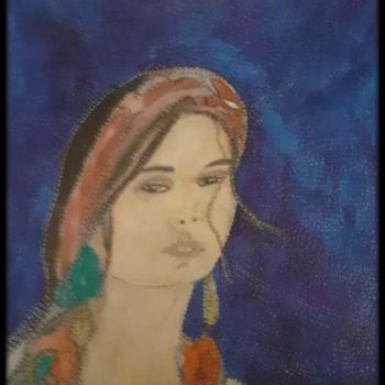 Peinture intitulée "GITANA" par Anne Bazabidila, Œuvre d'art originale, Aquarelle