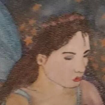 Ζωγραφική με τίτλο "LA FÉE ETOILEE" από Anne Bazabidila, Αυθεντικά έργα τέχνης, Ακουαρέλα
