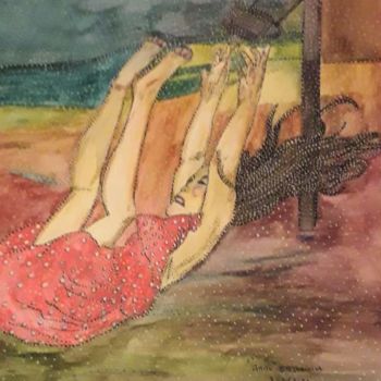 Peinture intitulée "SOUVENIRS D' ENFANCE" par Anne Bazabidila, Œuvre d'art originale, Aquarelle