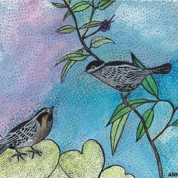 Peinture intitulée "LES ACCENTEURS A GO…" par Anne Bazabidila, Œuvre d'art originale, Encre