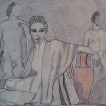 Painting titled "LUTECIA" by Anne Bazabidila, Original Artwork